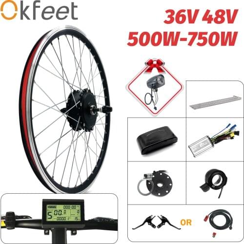Ebike Conversion Kit 36V 350W Geared Brushless Hub Motor Wheel kt Controller LCD3 Display Electric E Bike Bicycle Conversion Kit