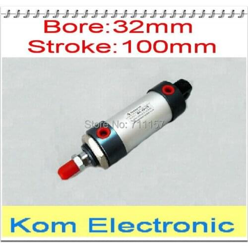 MAL Series 32*100 32MM Bore 100MM Stroke Aluminium Alloy Pneumatic Mini Air Cylinder 1/8" Port Double Acting 32-100 32x100 mm