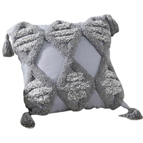 Morocco Boho Decorative Throw Pillow Cover 18x18 Inch Comfy Tufted Cushion Case