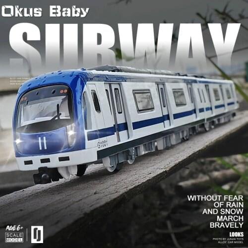 2020 Brand New Magnetic Pull Back Alloy Connected Subway Metro Track Train Alloy Model Toys Sound & Light Car Collection