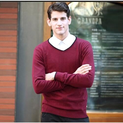 KKSKY Winter Pullovers Sweater Men Clothes Casual Cotton Warm Pull Homme Kniited Sweater V Neck Korean Long Sleeve Oversized 3XL