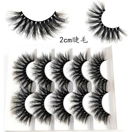 NEW 5 pairs 3D Mink Fluffy Lashes Natural False Eyelashes Dramatic Volume Fake Lashes Makeup Eyelash Extension Silk Eyelashes