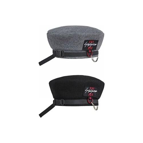 Autumn Winter Black Gry Wool Blend Japanese Gothic Girl Punk Preppy style Berets Hat Harajuku Woman Casual Caps Fashion Hats