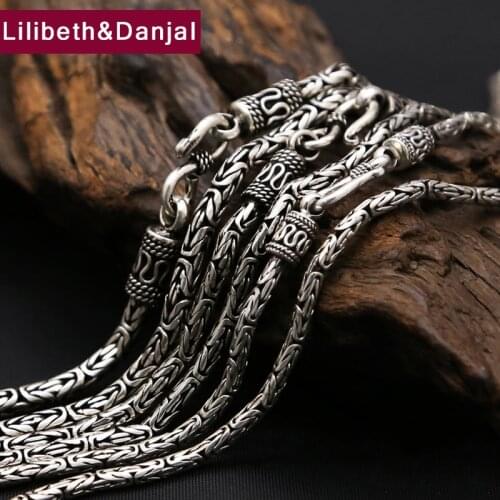 Necklace 100% Real 925 Sterling Silver Jewelry Vintage Safe pattern chain Pendant Necklace Gift Men jewelry FN2