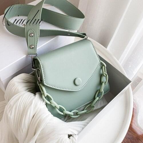 Qiaoduo Thick Chain Design Small PU Leather Crossbody Bags For Women 2020 Female Mini Shoulder Bag Ladies Handbag