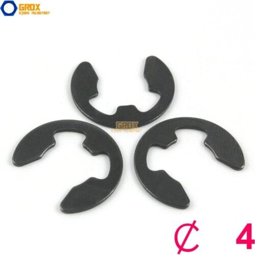 600 Pieces 4mm Steel E Circlip Retaining Ring