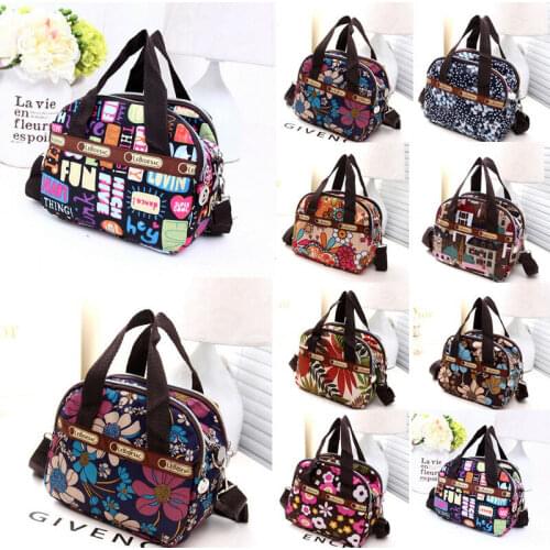 Fashion Women Girls Bag Waterproof Nylon Zipper Shoulder Bag Travel Tote Purse Shopping Bags