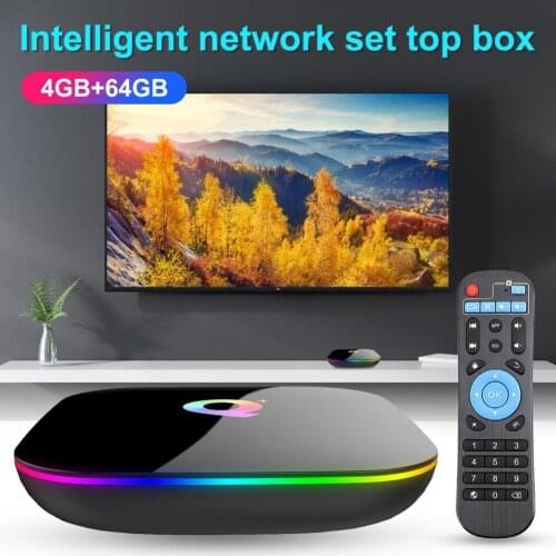 New Arrival Q Plus Android 9.0 TV BOX H6 Quad core 4GB 32GB H2.65 4K 2.4GHz WIFI Set-top box Media Player Smart TV Box 4GB 64GB