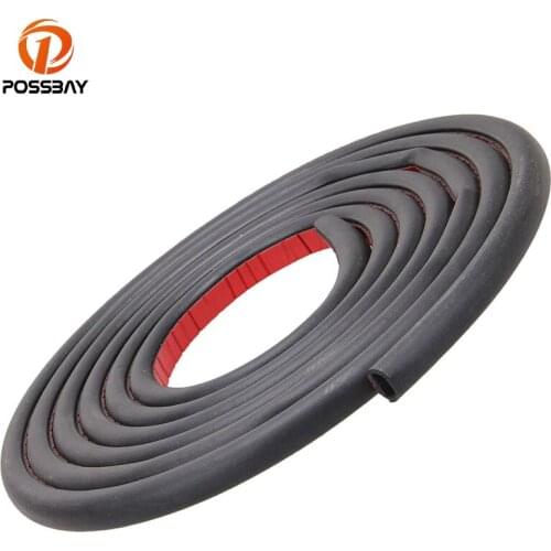 POSSBAY Universal Rubber Car Door Edge Strip Seal Hollow Trim Sound Proof Big D Shape 3.1M/10.5ft Waterproof Trim