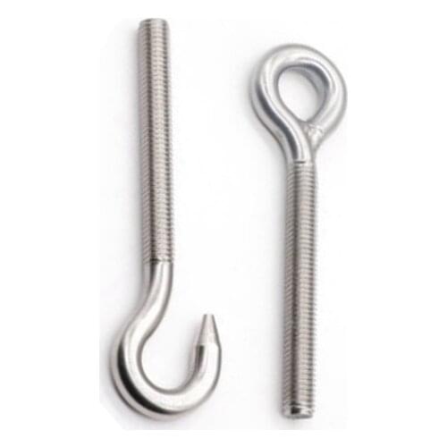 1-2pcs M4 M5 M6 M8 M10 M12 M16 M20 304 Stainless Steel Sheep Eye screw Bolt Ring Hook