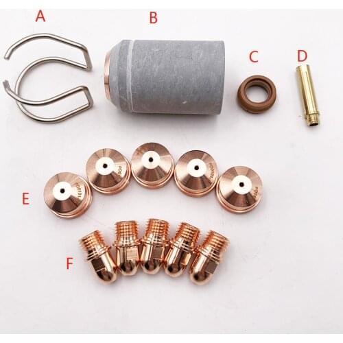 14pcs a lot nozzle electrode spacer retaining cap diffuser swirl ring fit A101 A141 P101 P141 Air-cooled plasma cutting torch