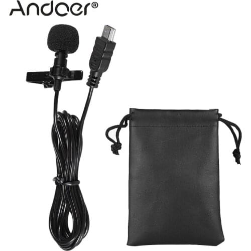 150cm Mini USB Microphone Omni-Directional Stereo Mic Microphone with Collar Clip for Gopro Hero 3 3+ 4 Audio Video Recording