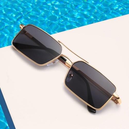 2020 candy-colored metal sunglasses women box trend sunglasses men plain glasses Can be used as a frame for changing lenses