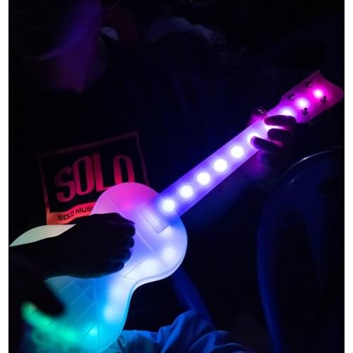 23 inch Kids Luminous UKulele 4 String Portable Guitar Instrument for Children Pick Stringed Instruments Mini Guitars