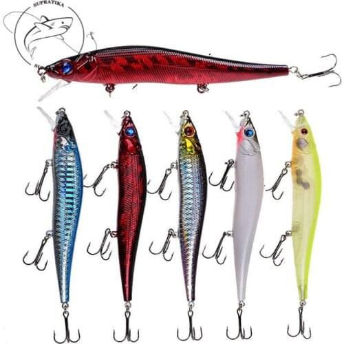 5Pcs/set 11.5cm/14.5g Artificial Sinking Plastic Hard Bait 6# With Sharp Treble Hook Wobblers 3D Simulation Eyes Bionic Bait Sea