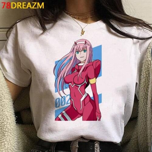 Darling in the Franxx t-shirt men plus size graphic tees grunge white t shirt aesthetic t-shirt clothes white t shirt
