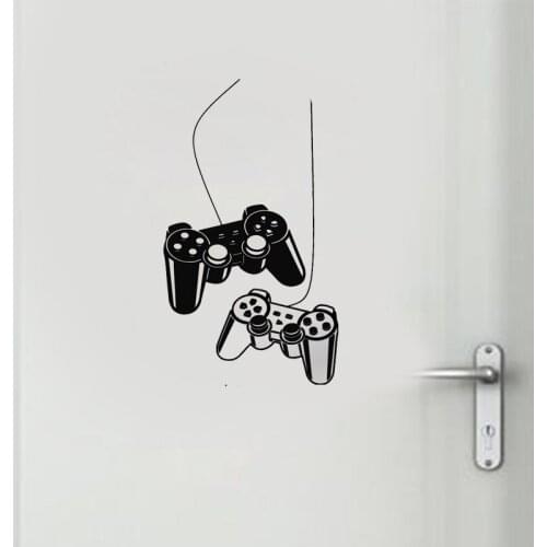 YOJA 14.4*25CM Joystick Gamer Bedroom Decorative Wall Sticker Room Door Decorative Decals D1-0043