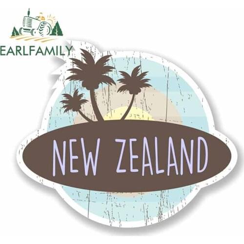EARLFAMILY 13cm x 11.4cm New Zealand Vinyl Car Stickers Travel Vacation Decal JDM RV SUV 4X4 DIY Funny Motorcycle Decoration