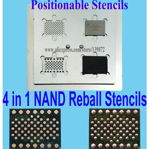 Efix 4 in 1 IP NAND Flash BGA Position Reballing Stations Stencils Heat Gun for iPhone iPad PCIE HDD Chip IC Repair Tool Kits