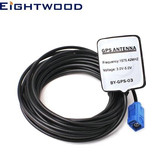 Eightwood Active GPS Antenna Fakra C Male Magnetic Mount 300cm Extension for Automobile Bluetooth Reciver Tracking Navigation