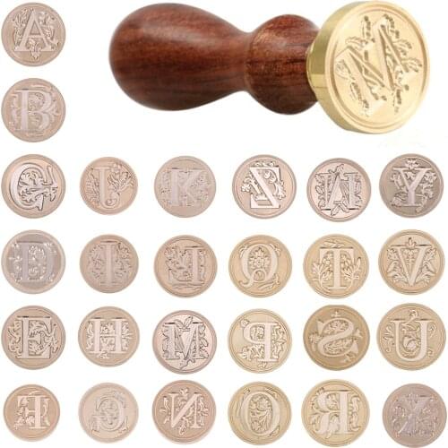 Retro Wax Sealing Stamp Head Alphabet Letter Wood Stamp Replace Copper Head Hobby Tools Stamps Craft Gifts