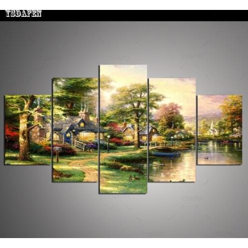 HD print olieverf Film modulaire foto Scenery poster kind room decor woondecoratie 5 stks canvas art z559