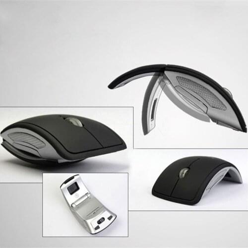 New 2.4G Wireless Mouse Foldable Computer Mouse Mini Travel Notebook Mute Mouse USB Receiver for Laptop PC