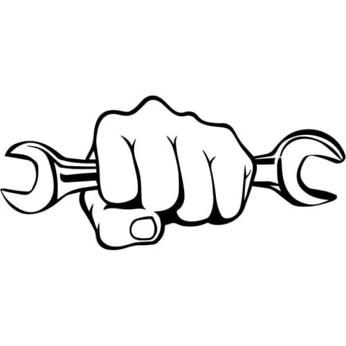 Creativity Personalized Car Stickers PVC Mechanic Holding Wrench Funny Auto Motorcycle Decals Customizable Colors