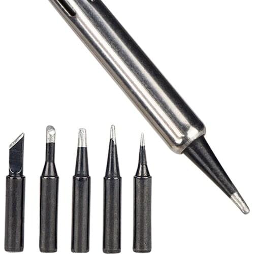 QHTITEC Soldering Iron Tips Black 5pcs/set 900m-T Lead-free Soldering Tip Suit for 908S 908 Top Quality Welding Tips Solder Head