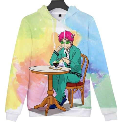 Novelty 3D Printed Saiki Kusuo no psi nan Cosplay Costume hooded Sweatshirts 3D Anime Hoodies Men/women Japanese Kawaii Outwear