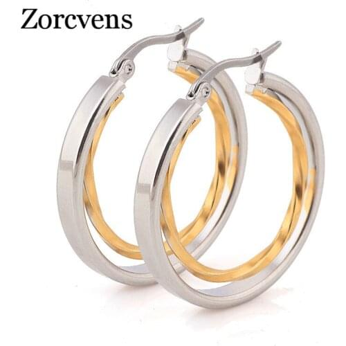 Modyle 2020 New Promotion earrings wedding jewelry Gold Color Lady Hoop Earrings for Women
