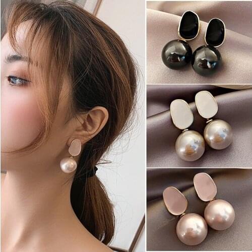 New Style Knot Pearl Earrings Exquisite Fashion Simple Versatile Earrings Female Jewelry Pearl Pendant Earrings