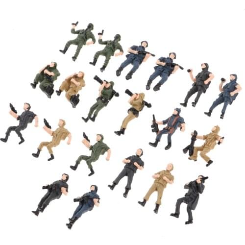1:75 Plastic Military Model Soldiers Scene Model Figures People Kids Toy