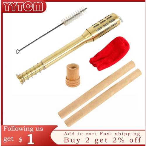 Retail big size pure cupper body device moxa cone health product with 2 pcs moxa roll moxibustion Chinese herbal mugwort stick