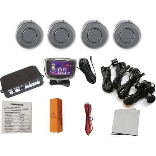HIGH quality car parking System Radar 4 sensors monitor Auto Reverse Backup 12V 9 colors car LCD parking sensor kit display