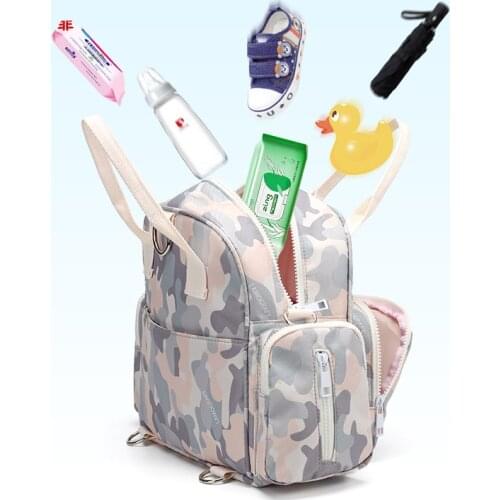 Baby Diaper Bag Fashion Mom Backpack Mini Baby Handbag Multi-function Mummy Maternity Nappy Bag Waterproof Baby Bag For Mommy