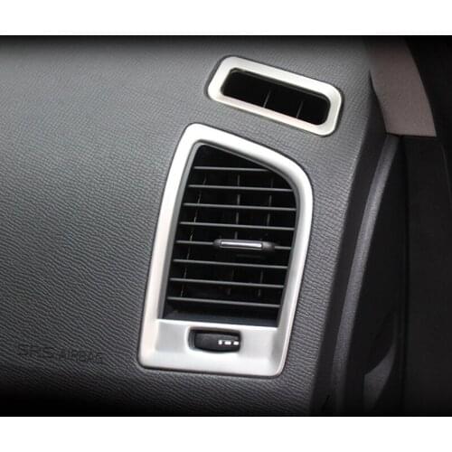 Stainless Steel Dashboard Air Conditioning Air Outlet Decoration Frame Trim Interior Ring Sequins for Volvo XC60 Car Styling