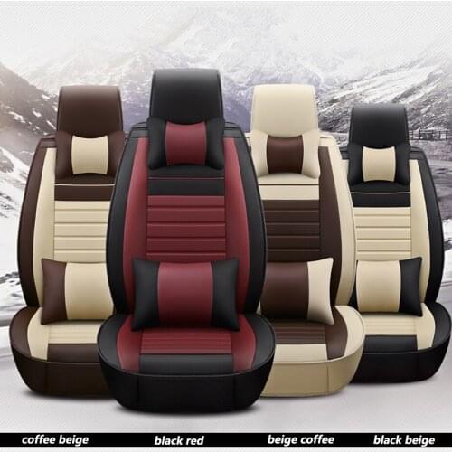 Kalaisike universal leather car seat covers for Renault all models Captur megane laguna kadjar duster clio fluence scenic Koleos