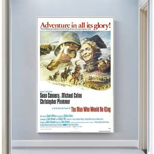 V0493 The Man Who Would Be King Vintage Classic Movie Wall Silk Cloth HD Poster Art Home Decoration Gift