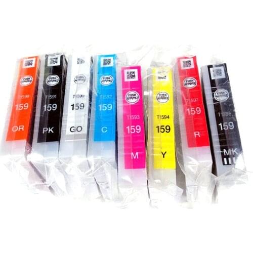 Vilaxh T159 Compatible Ink Cartridge For Epson 159 T1590 - T1599 Stylus Photo R2000 R2000S Ink Cartridge R2000 A3 Printer