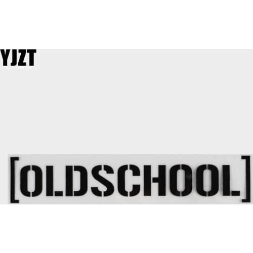 YJZT 17CM*3.2CM Fun Car Styling Oldschool Vinyl Car Sticker Decal Black Silver C11-1417