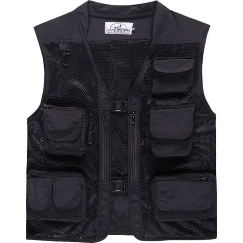 8 Styles Summer Outdoor Men Camouflage Mesh Photography Vest Multi-pocket portable Breathable Quick Dry Light Fishing Vest
