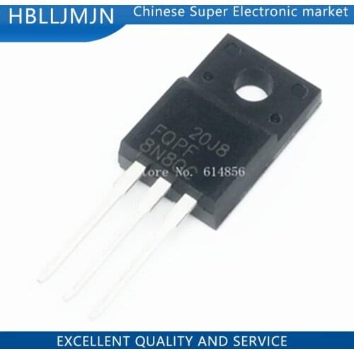 10PCS FQPF8N80C 8N80C MOSFET N-CH 800V 8A TO-220F