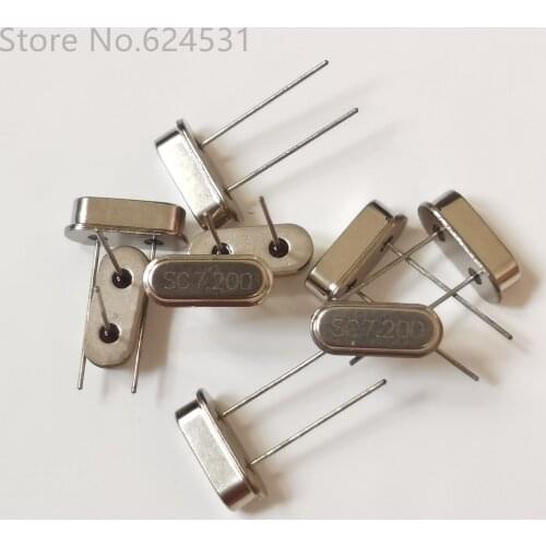 10pcs HC-49S In-Line Passive Quartz Crystal Crystal DIP 7.2MHZ 7.200MHZ 7.2M Resonator