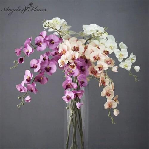 101cm Artificial Flower Orchid Wedding Bouquet Silk Butterfly Orchid Home Decoration Photo Props DIY Flower Arrangement Material