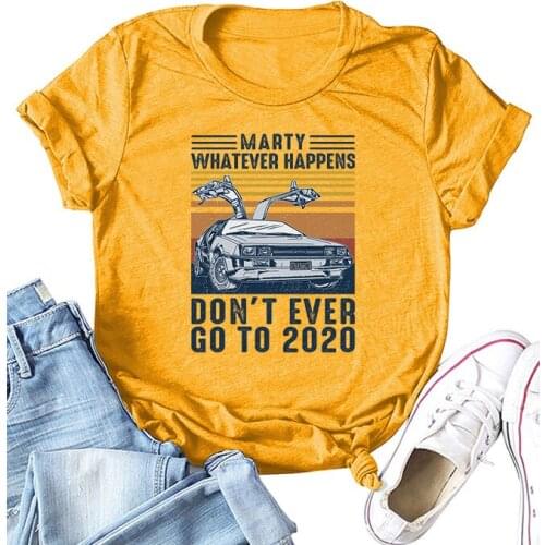 Marty Car Graphic Print Round Neck Tee