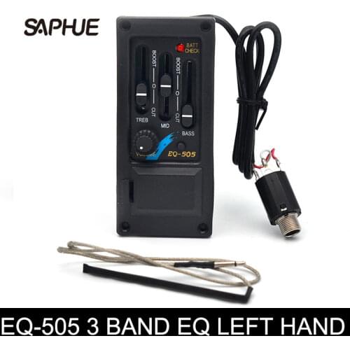 3 Band Left Guitar Left Hand EQ Preamp Pickup Piezo For Acoustic Guitar EQ-505