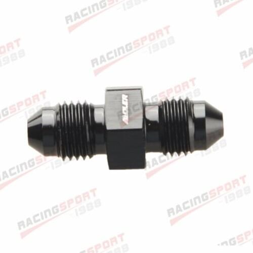 4AN To 4AN AN4 Aluminum Straight Male Flare Union Fitting Adapter BLACK/BLUE