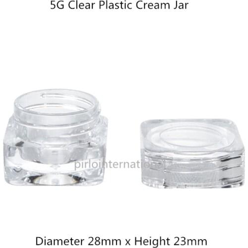 5g Empty bottles cosmetic containers cosmetic jars sample containers plastic jar with lid mini plastic container 100pcs