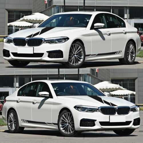 5Pcs Universal Auto Car Side Door Hood Cover Rearview Mirror Stickers Decor Set